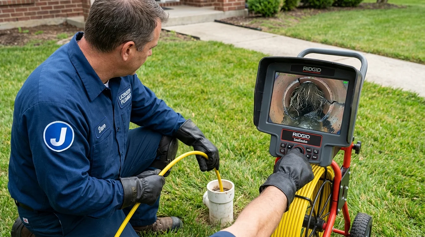 Sewer camera inspection being performed by Johns Plumbing LLC in Mesquite